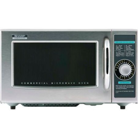 SHARP ELECTRONICS SharpÂ Commercial Microwave Oven, 1.0 Cu. Ft., 1000 Watt, Dial Control R21LCFS